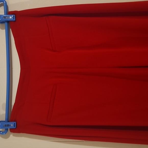 ANTONIO MELANI Bold Red Wide Leg Pants - Picture 7 of 12